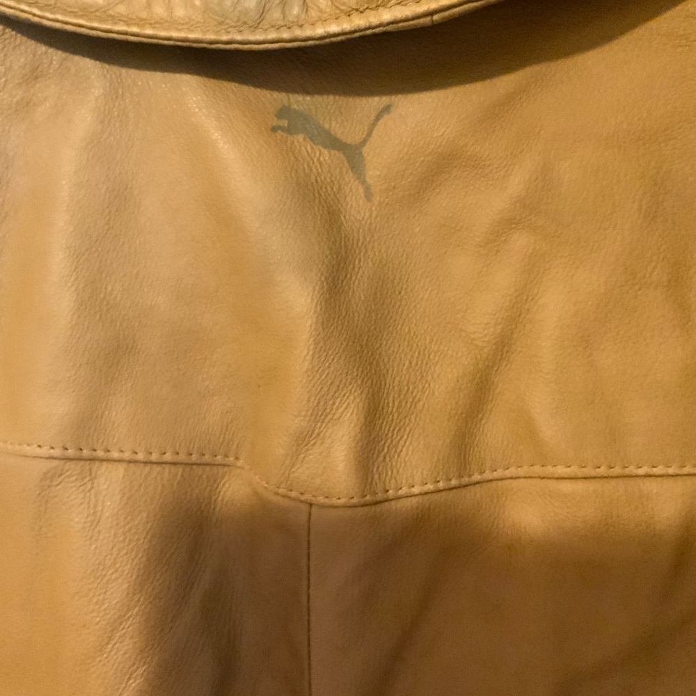 Puma Genuine Leather Jacket Size Medium - Picture 8 of 8